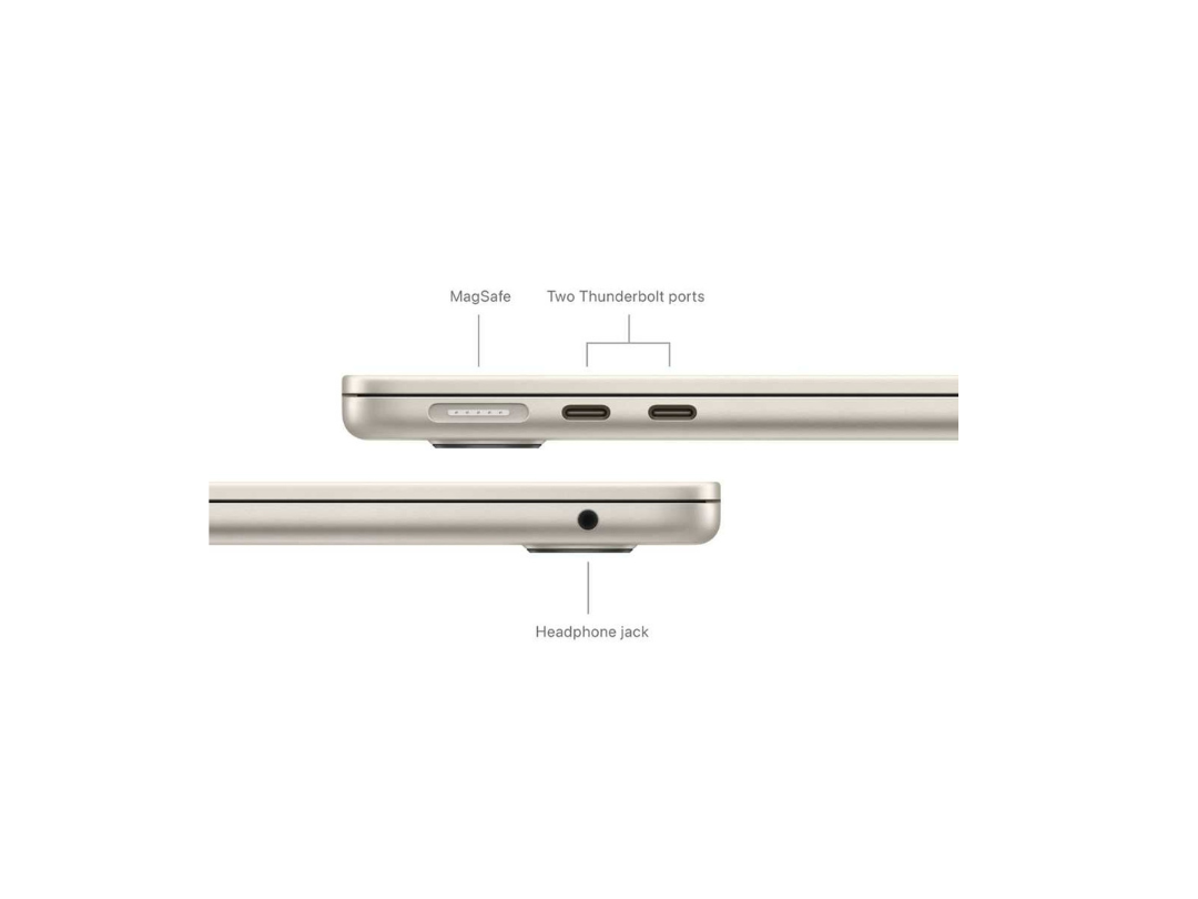 Apple MacBook Air 13 بوصة (2024) - M3 مع وحدة معالجة مركزية 8 نواة / ذاكرة وصول عشوائي 8 جيجابايت / SSD 256 جيجابايت / وحدة معالجة رسومية 8 نواة / macOS Sonoma / لوحة مفاتيح إنجليزية وعربية / Starlight / إصدار الشرق الأوسط Apple MacBook Air 13 بوصة (2024) - M3 مع وحدة معالجة مركزية 8 نواة / ذاكرة وصول عشوائي 8 جيجابايت / SSD 256 جيجابايت / وحدة معالجة رسومية 8 نواة / macOS Sonoma / لوحة مفاتيح إنجليزية وعربية / Starlight / إصدار الشرق الأوسط